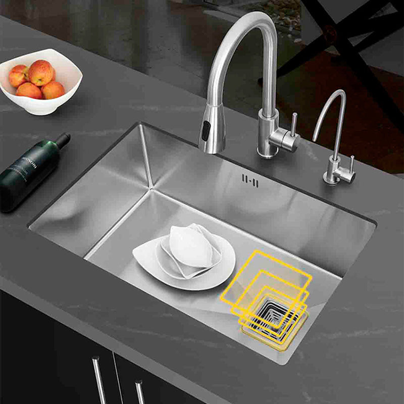 Stainless Steel Kitchen Sink Single Bowl Sink with Soap Dispenser