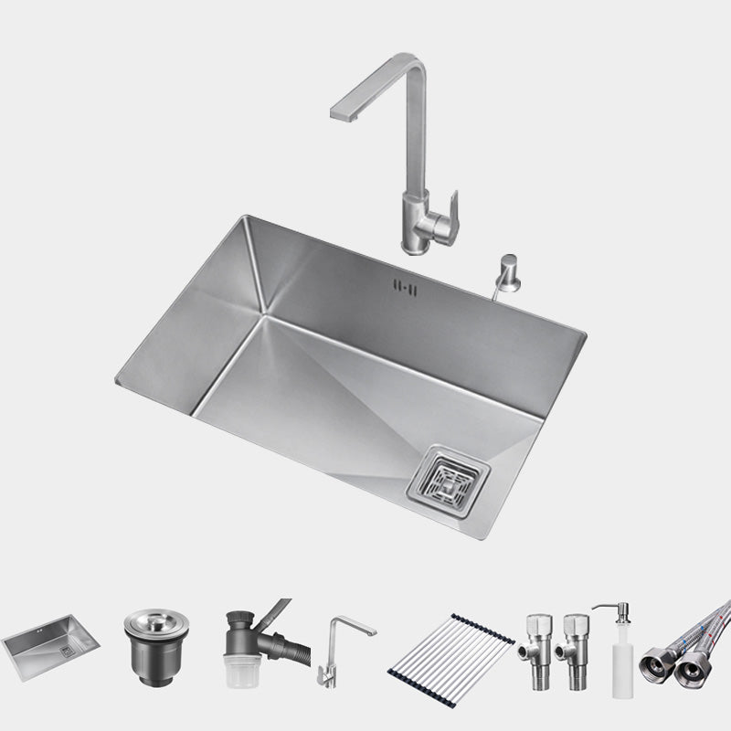 Stainless Steel Kitchen Sink Single Bowl Sink with Soap Dispenser