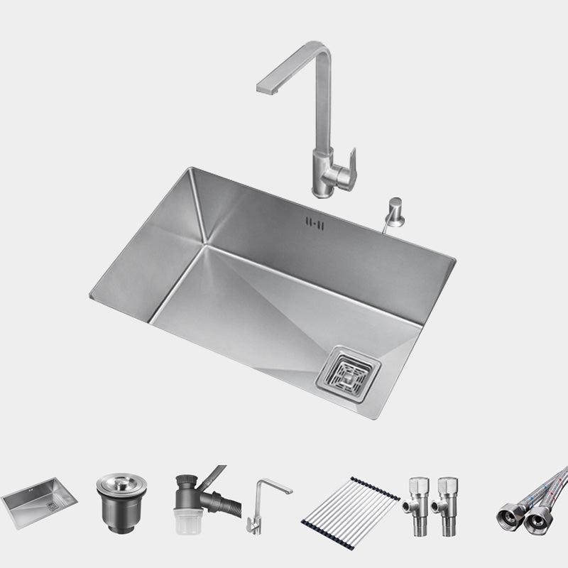 Stainless Steel Kitchen Sink Single Bowl Sink with Soap Dispenser