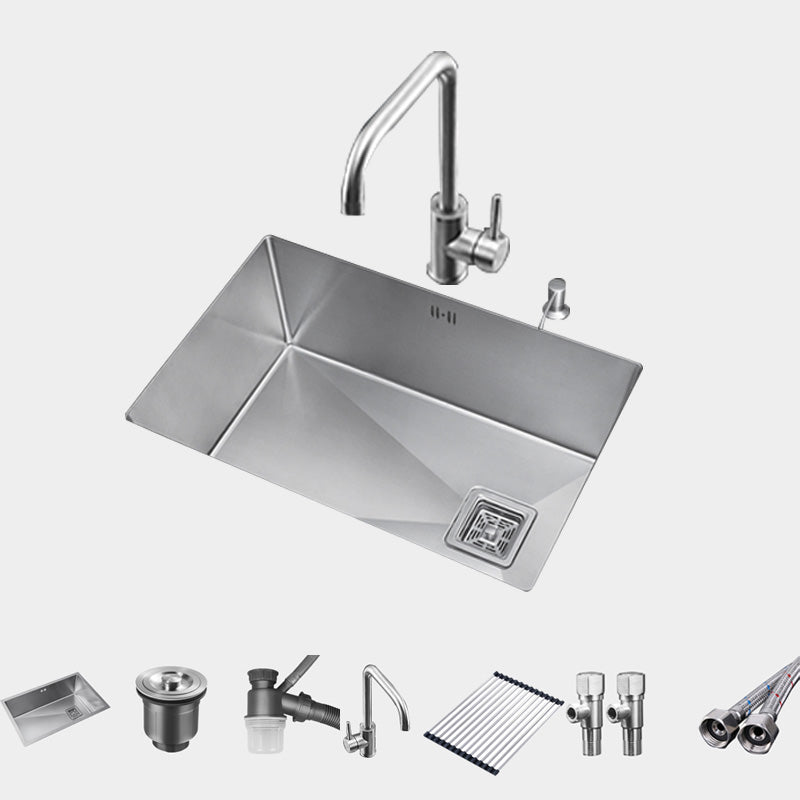 Stainless Steel Kitchen Sink Single Bowl Sink with Soap Dispenser