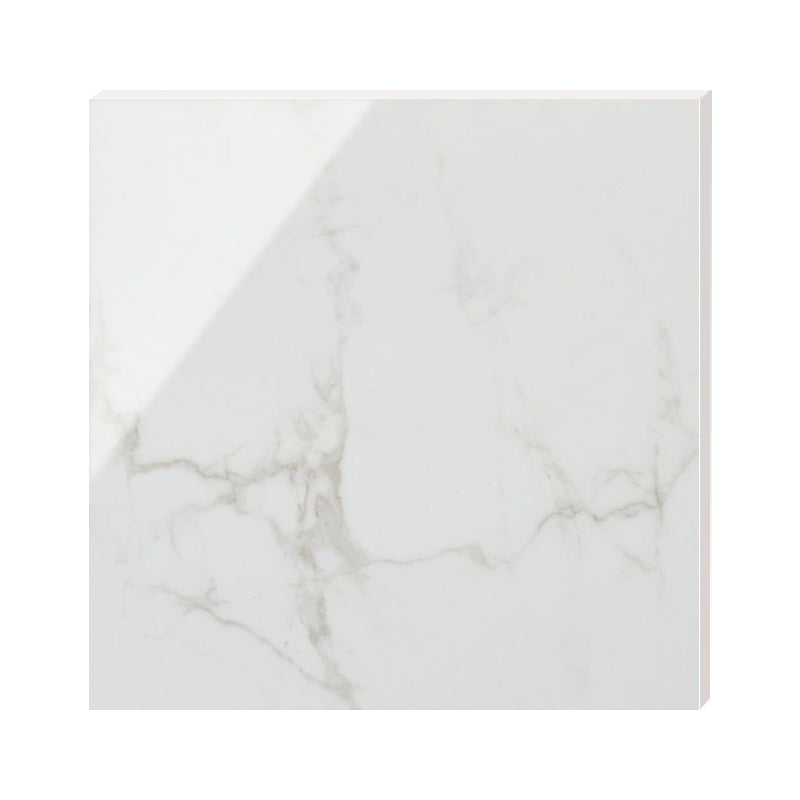 Popular Polished Porcelain Tile White Marble Patterned Square Wall Tile