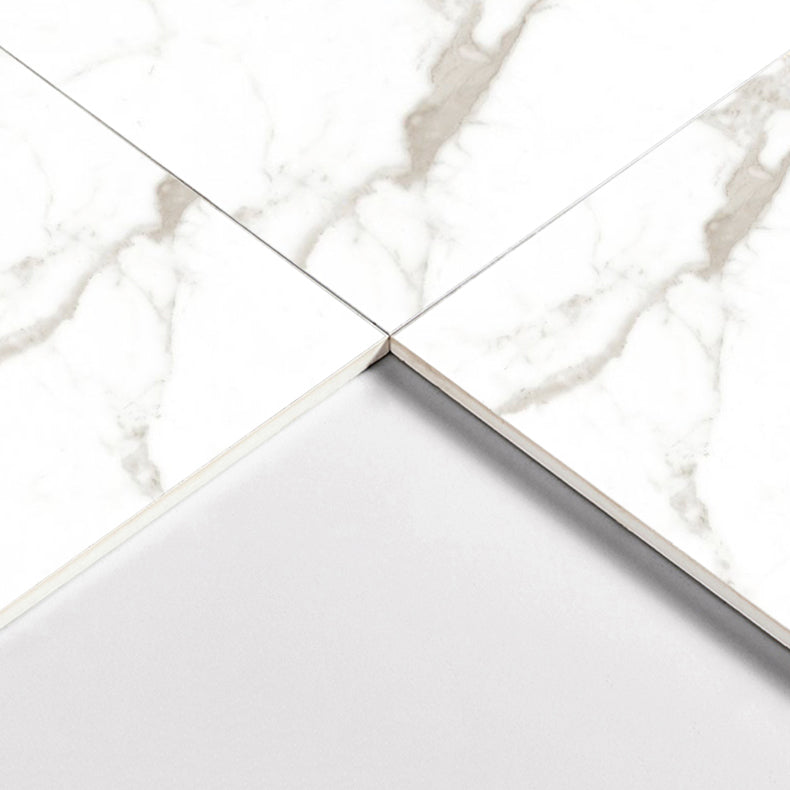 Popular Polished Porcelain Tile White Marble Patterned Square Wall Tile