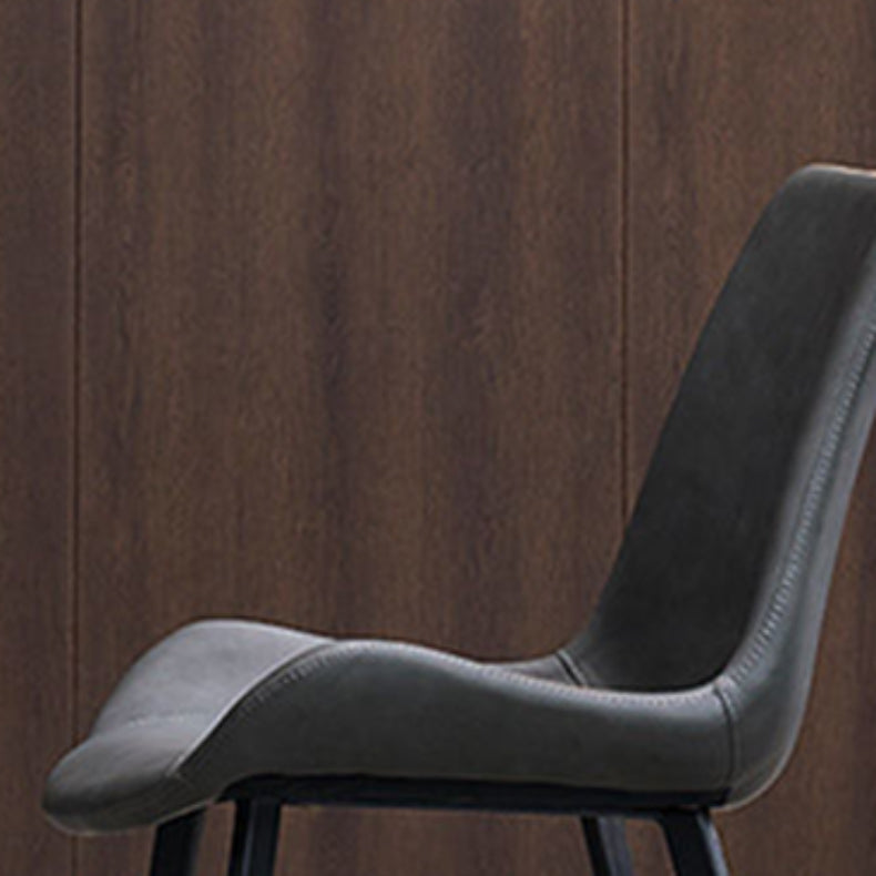Modern Simple Arm Chair Faux Leather Dining Arm Chair for Dining Room