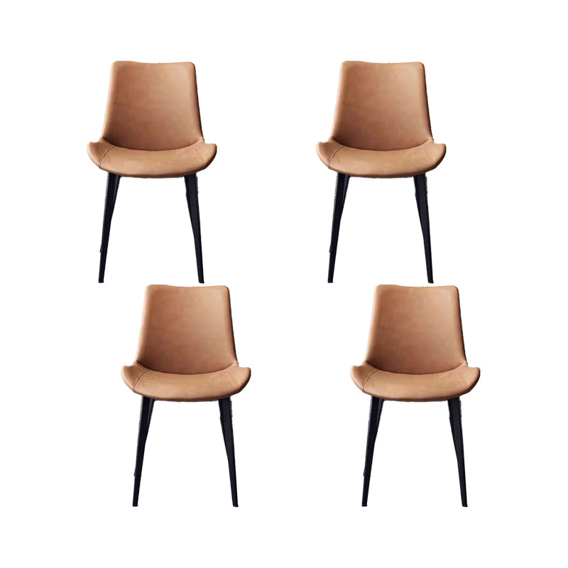 Modern Simple Arm Chair Faux Leather Dining Arm Chair for Dining Room