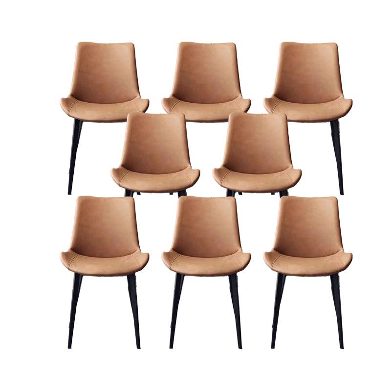 Modern Simple Arm Chair Faux Leather Dining Arm Chair for Dining Room