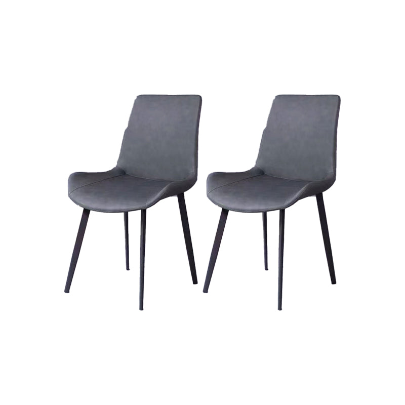 Modern Simple Arm Chair Faux Leather Dining Arm Chair for Dining Room