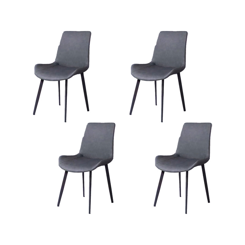 Modern Simple Arm Chair Faux Leather Dining Arm Chair for Dining Room