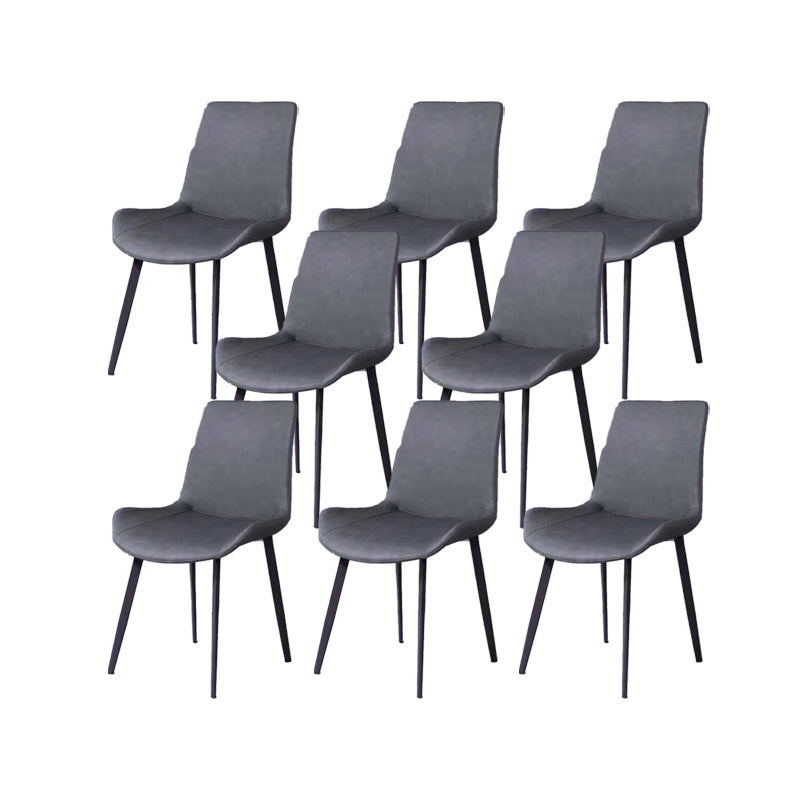 Modern Simple Arm Chair Faux Leather Dining Arm Chair for Dining Room