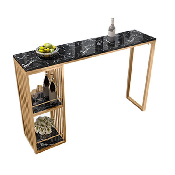 Modern Bar Table Set 1/2/3/5/7 Pcs Faux Marble Rectangular Bar Set for Indoor