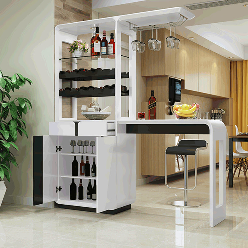 Modern Rectangle Wood Counter Table 2/3 Pieces Bar Table Set for Living Room