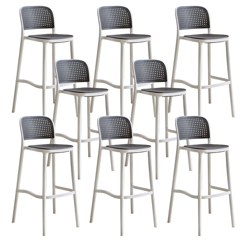 Plastic Matte Finish Bar Chairs for Home Modern Indoor Bar Stools