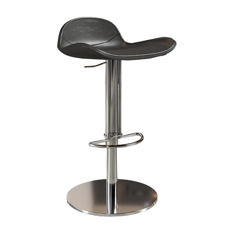 Contemporary Metal Legs Bar Stools Faux Leather Counter Chair