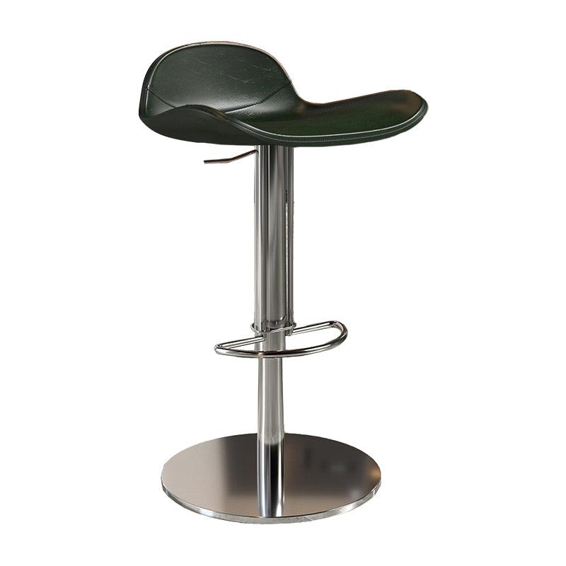 Contemporary Metal Legs Bar Stools Faux Leather Counter Chair