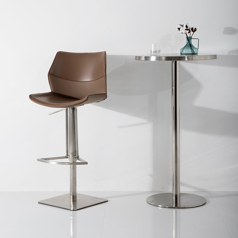 Contemporary Indoor Bar Stool Upholstered Bar Stool with Metal Base