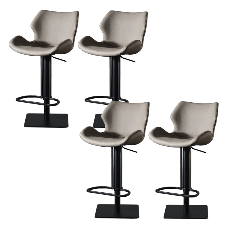 Contemporary Indoor Bar Stool Upholstered Bar Stool with Metal Base