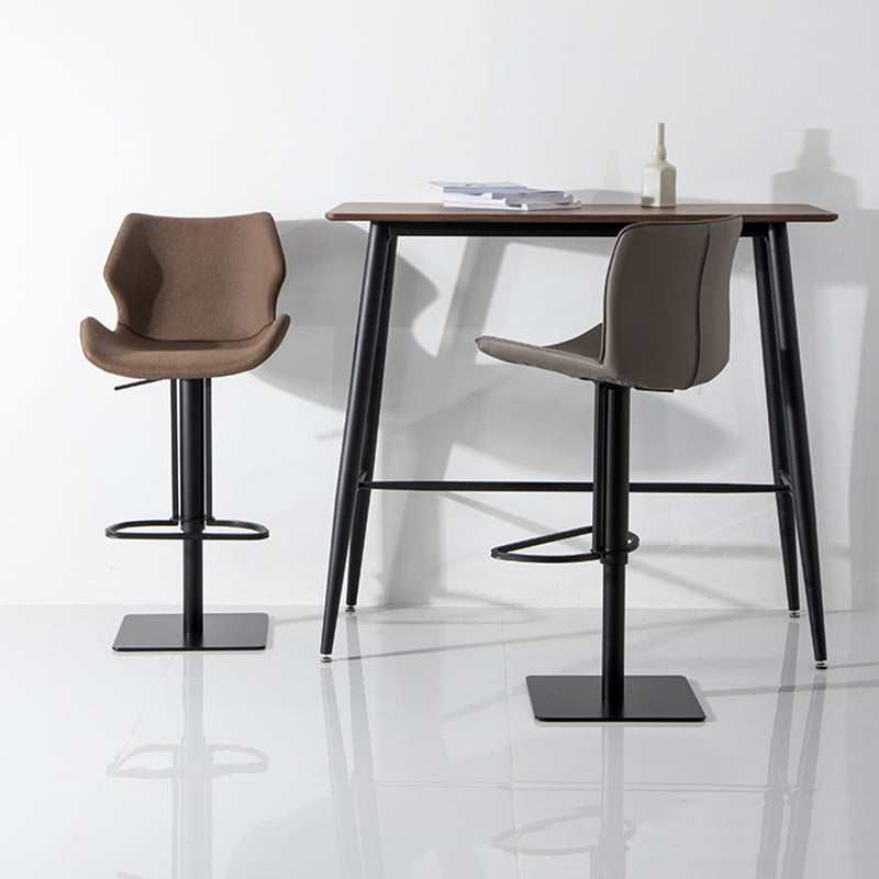 Contemporary Indoor Bar Stool Upholstered Bar Stool with Metal Base