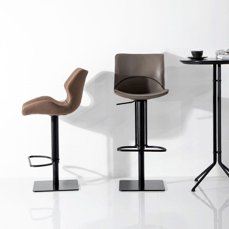 Contemporary Indoor Bar Stool Upholstered Bar Stool with Metal Base
