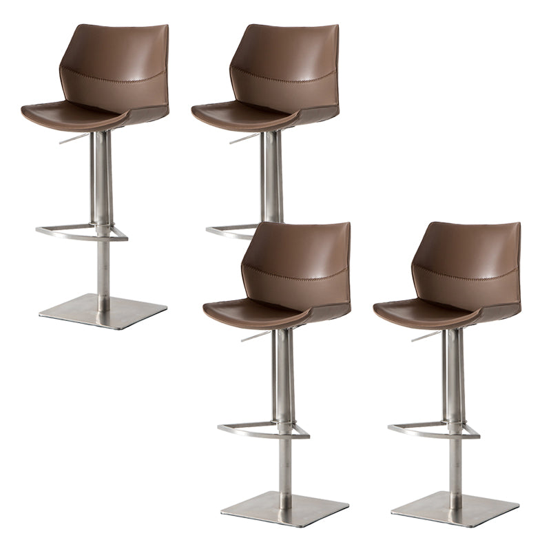 Contemporary Indoor Bar Stool Upholstered Bar Stool with Metal Base