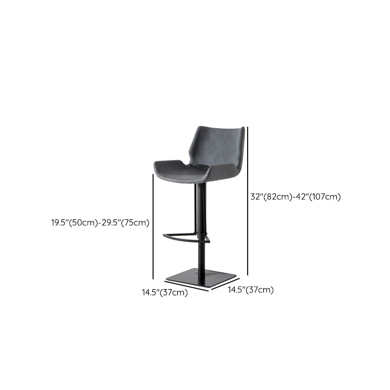 Contemporary Indoor Bar Stool Upholstered Bar Stool with Metal Base