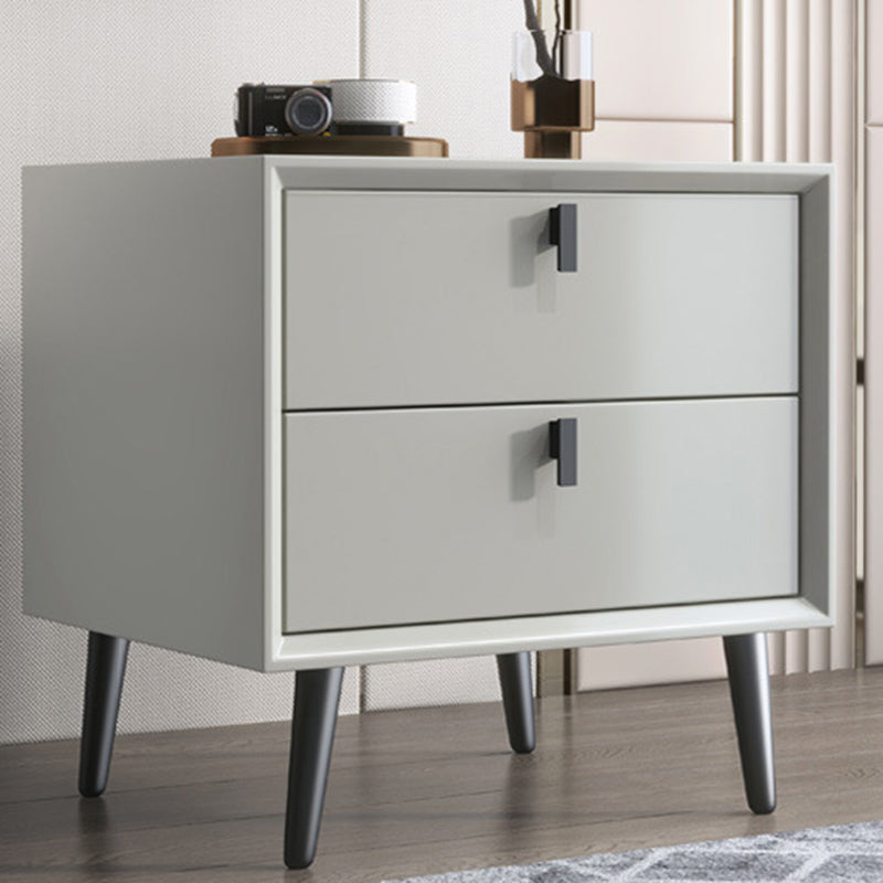 Modern Accent Table Nightstand Wooden Nightstand with Drawers
