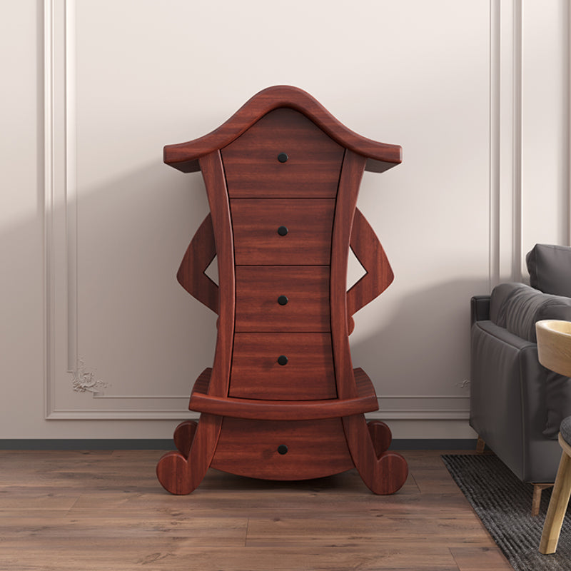 Contemporary Vertical Lingerie Chest Wood Storage Bachelor Chest for Home