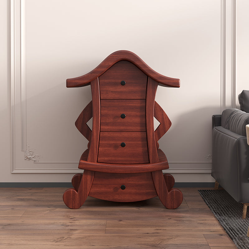 Contemporary Vertical Lingerie Chest Wood Storage Bachelor Chest for Home