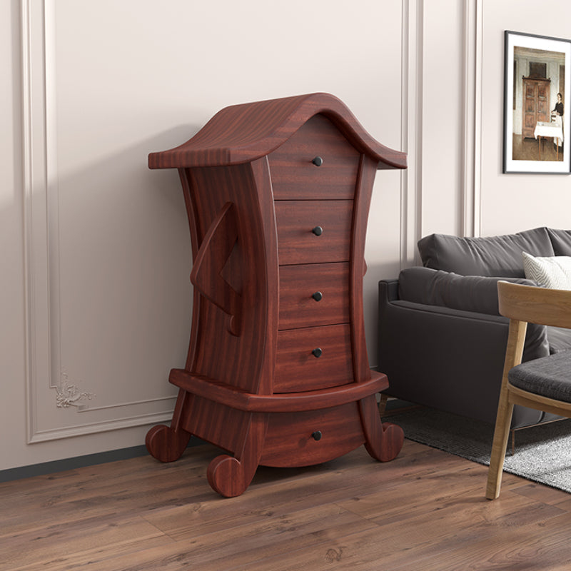 Contemporary Vertical Lingerie Chest Wood Storage Bachelor Chest for Home