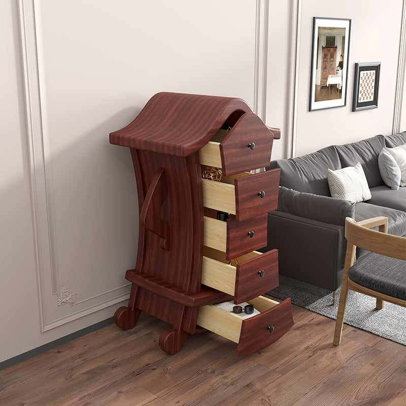 Contemporary Vertical Lingerie Chest Wood Storage Bachelor Chest for Home