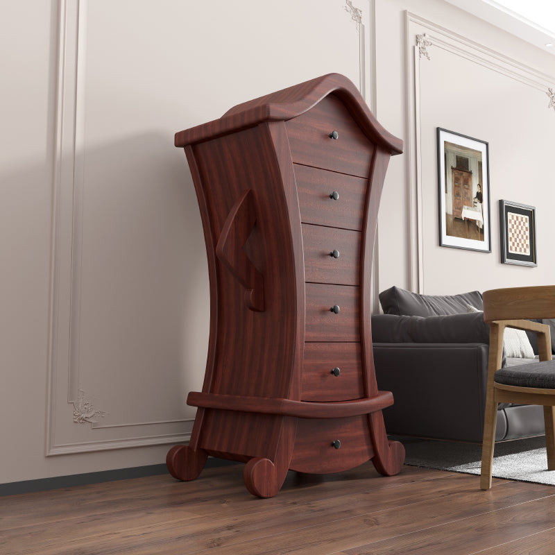 Contemporary Vertical Lingerie Chest Wood Storage Bachelor Chest for Home