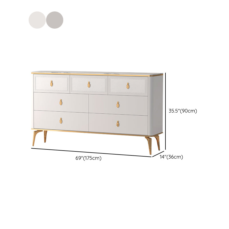 Modern Storage Chest Dresser Horizontal Storage Chest with Drawers