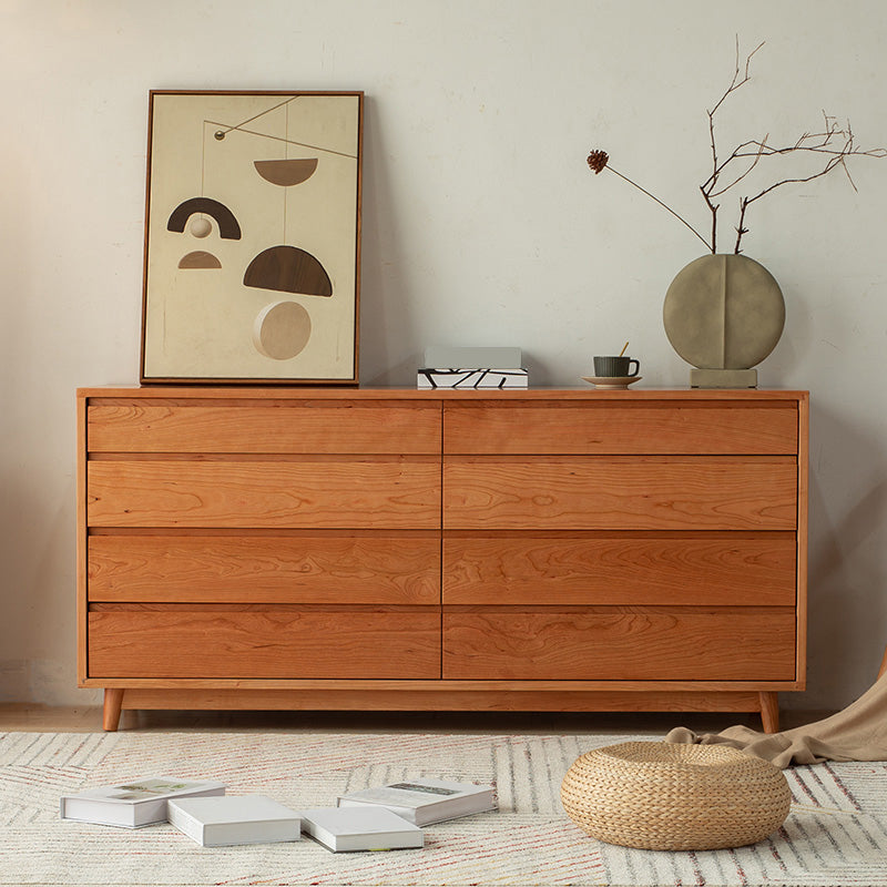 Modern Storage Chest Wooden Storage Chest Dresser with 8 Drawers
