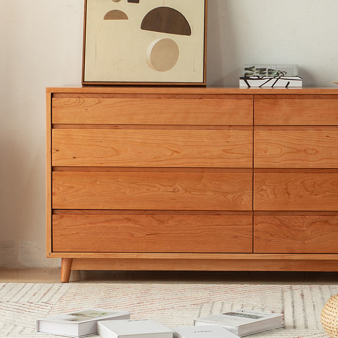 Modern Storage Chest Wooden Storage Chest Dresser with 8 Drawers