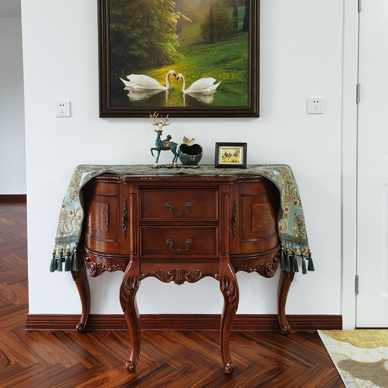 Free Form Shape Contemporary Console Table Brown Console Sofa Table