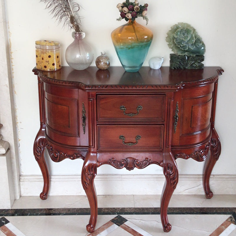 Free Form Shape Contemporary Console Table Brown Console Sofa Table