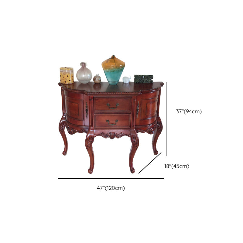 Free Form Shape Contemporary Console Table Brown Console Sofa Table