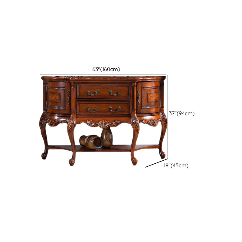 Free Form Shape Contemporary Console Table Brown Console Sofa Table
