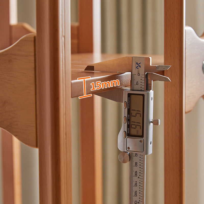 Modern Style Open Back Bookshelf Standard Solid Wood Bookcase with Shelves