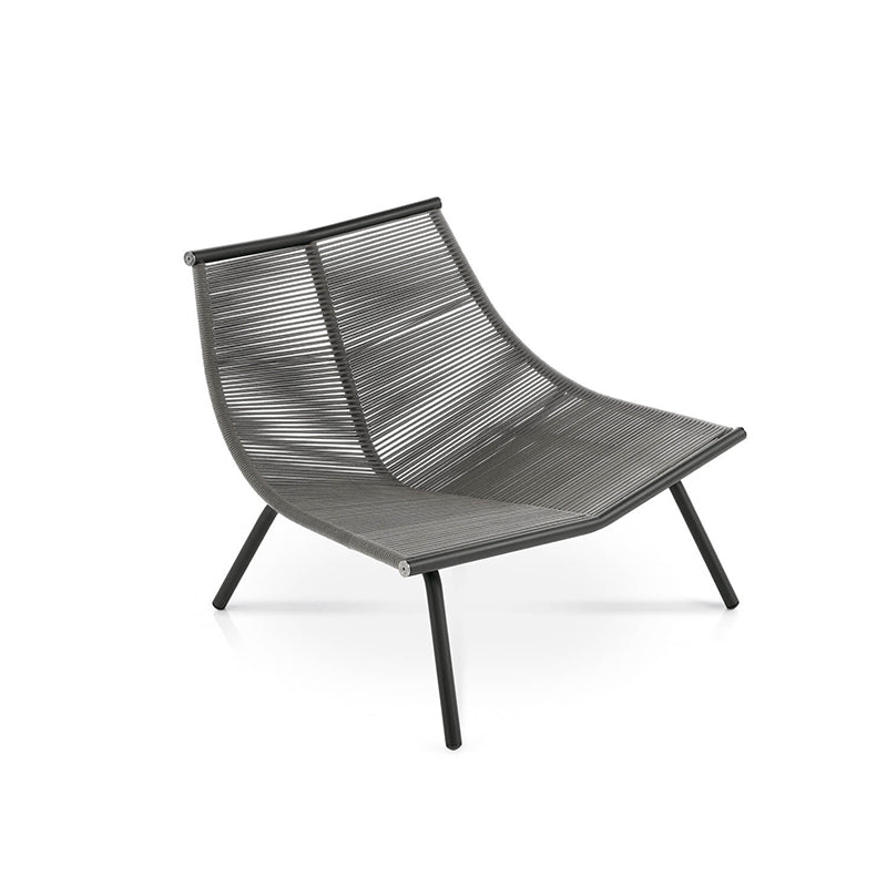 Tropical Dining Side Chair with Fabric Back in Red/Grey Side Chair