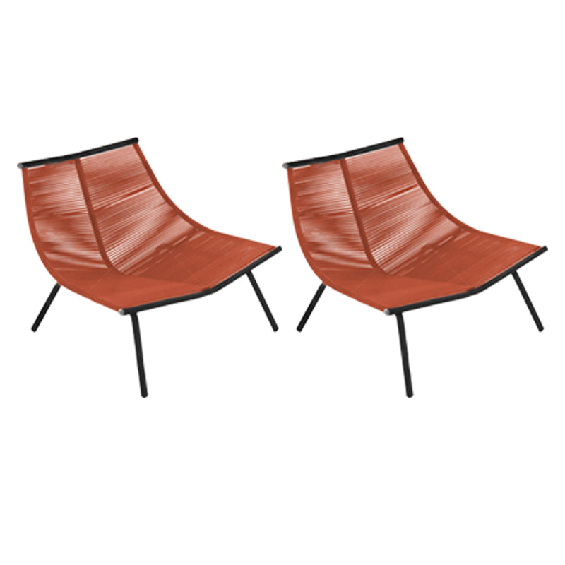 Tropical Dining Side Chair with Fabric Back in Red/Grey Side Chair