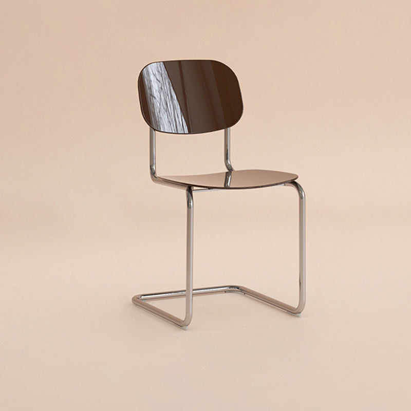 Modern Fixed Back Dining Side Chair Armless Outdoor Bistro Chairs