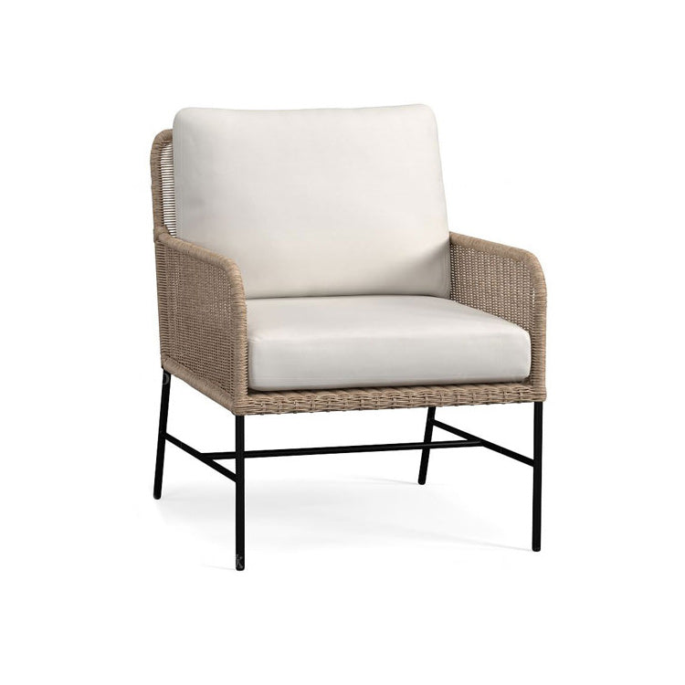 Metal Frame Outdoor Patio Sofa Industrial Cushion UV Resistant Patio Sofa