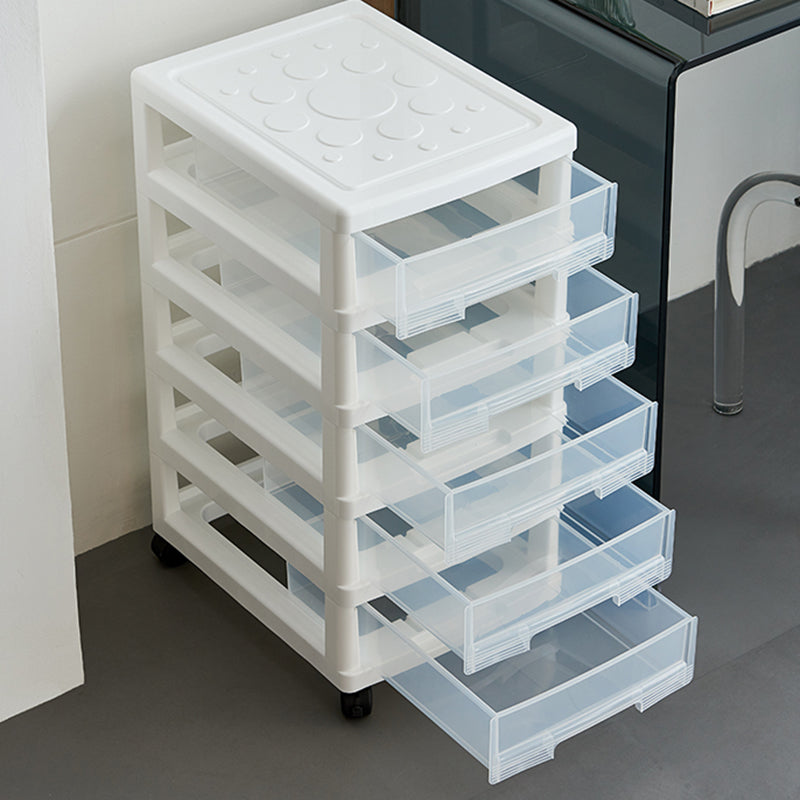 Vertical Transparent File Cabinet Modern Movable Drawers File Cabinet
