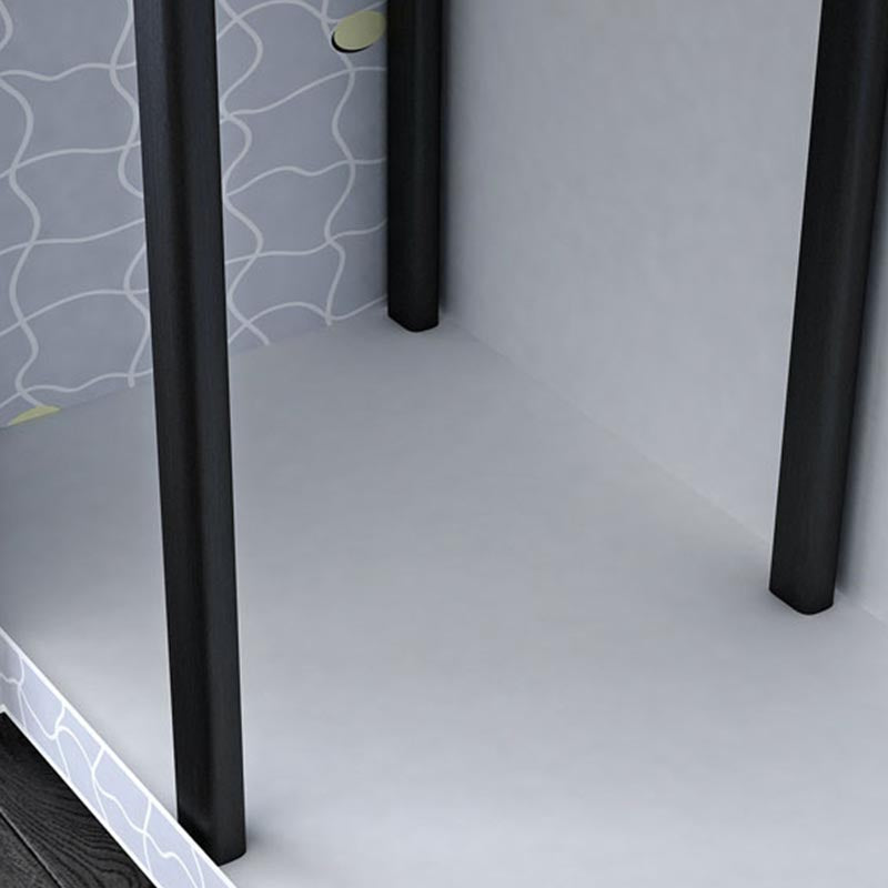 Metal and Fabric Wardrobe Industrial Style Bedroom Rectangular Wardrobe Closet