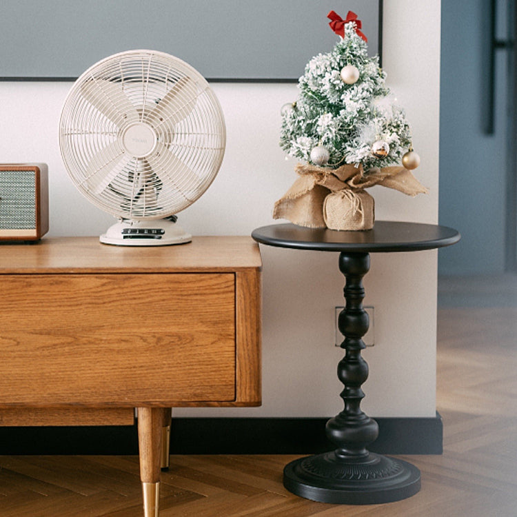 20.5 inch Tall Pedestal Side Table Metal Round Side End Table