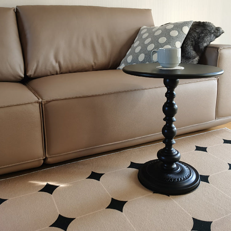 20.5 inch Tall Pedestal Side Table Metal Round Side End Table