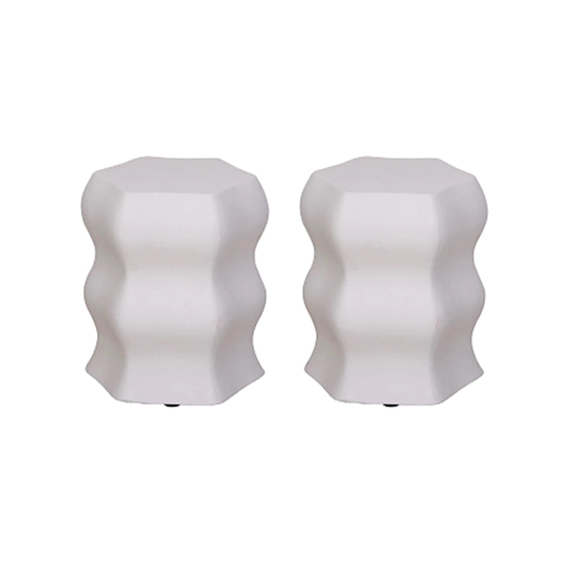 14.6" Wide Metal Block Side Table Geometric Sofa Side Accent Table