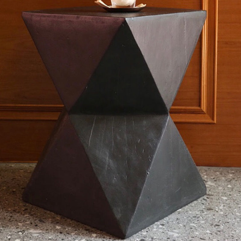 17.5 Tall Block Side Table Modernistic Metal Side End Snack Table