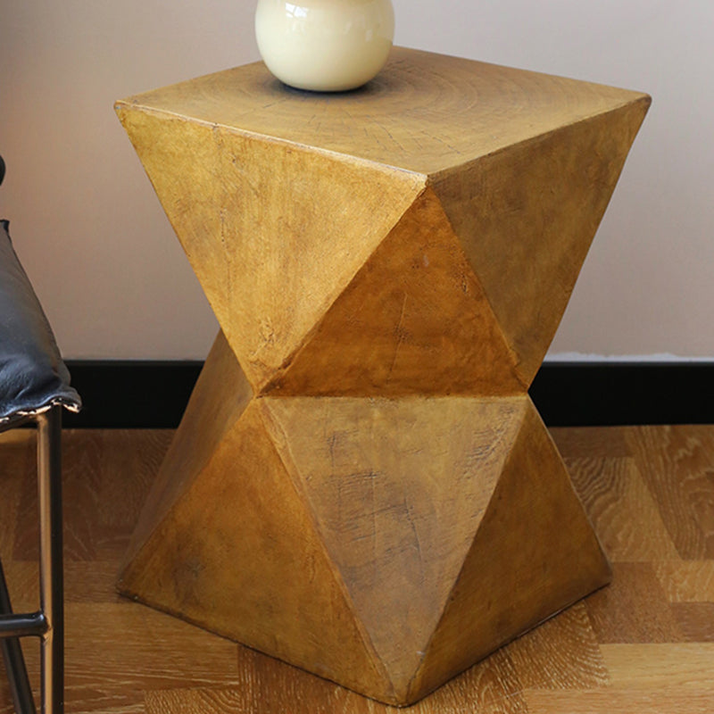 17.5 Tall Block Side Table Modernistic Metal Side End Snack Table