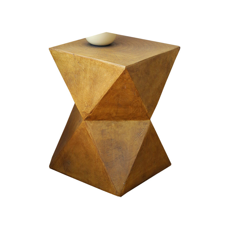 17.5 Tall Block Side Table Modernistic Metal Side End Snack Table