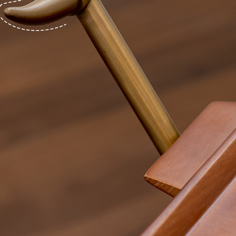 Cherry Wooden Storage End Table Rectangular 2-Tier Side Table with Casters